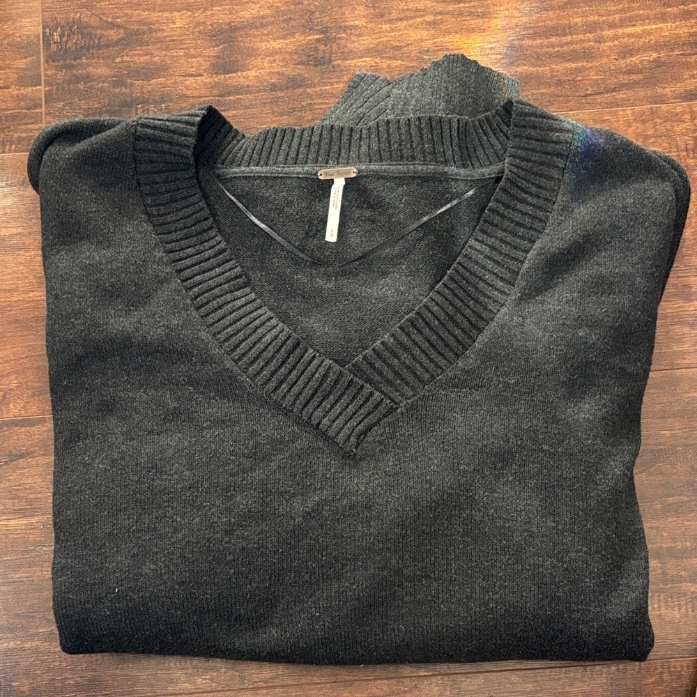 FP Movement by Free People Black V-Neck Sweater